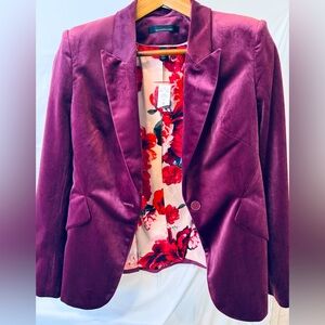 Velvet Maroon White House Black Market Jacket.